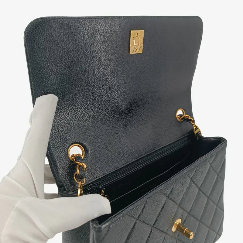 c497-chanel-vintage-black-caviar-leather-quilted-flap-bag