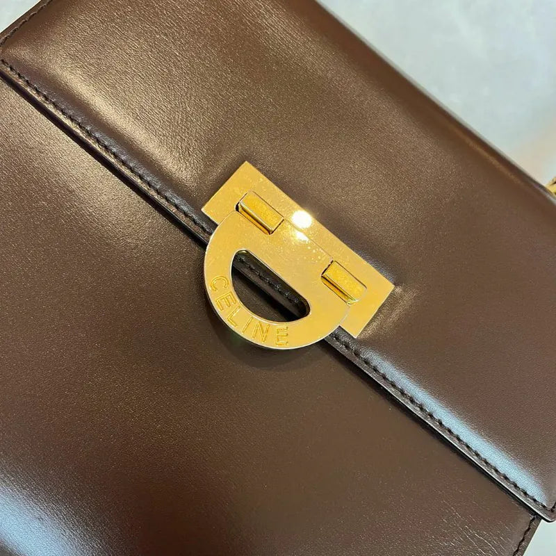 rc847-celine-vintage-brown-leather-handbag