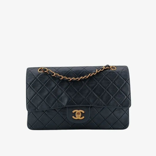 ra839-chanel-vintage-black-lambskin-25cm-classic-flap-bag