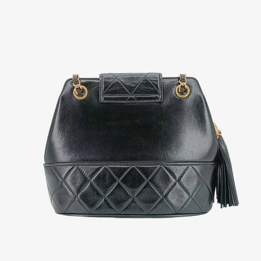 js721-chanel-vintage-black-lambskin-quilted-flap-bag