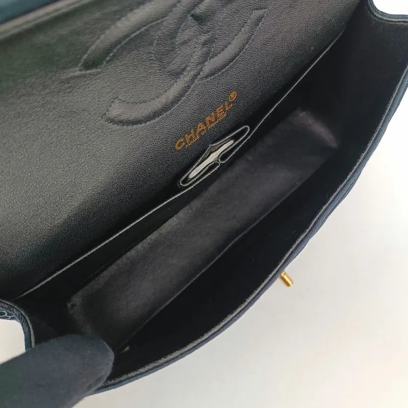 sh002-chanel-vintage-navy-canvas-icon-print-classic-double-flap-bag