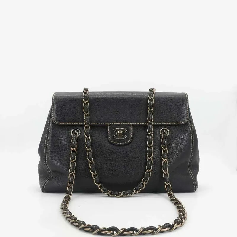 jr710-chanel-vintage-black-caviar-leather-flap-bag