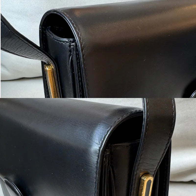 jw375-gucci-vintage-black-box-leather-shoulder-bag