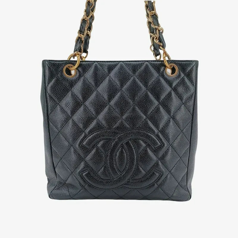 ju426-chanel-vintage-black-caviar-leather-embossed-logo-pst-tote-bag