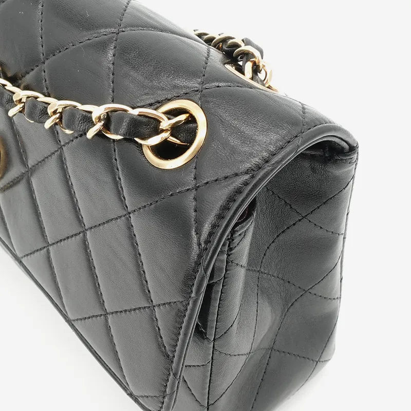 jq455-chanel-vintage-black-lambskin-shoulder-flap-bag