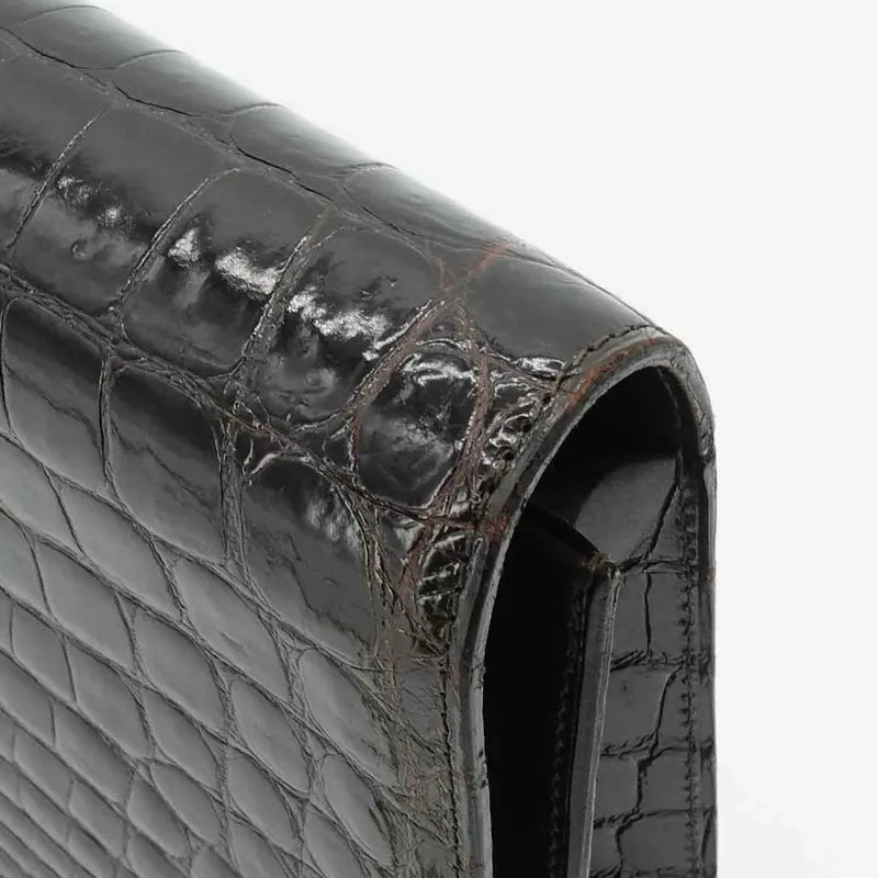 jq795-chanel-vintage-brown-crocodile-skin-flap-bag