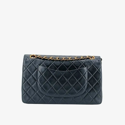 jt579-chanel-vintage-black-lambskin-quilted-flap-bag