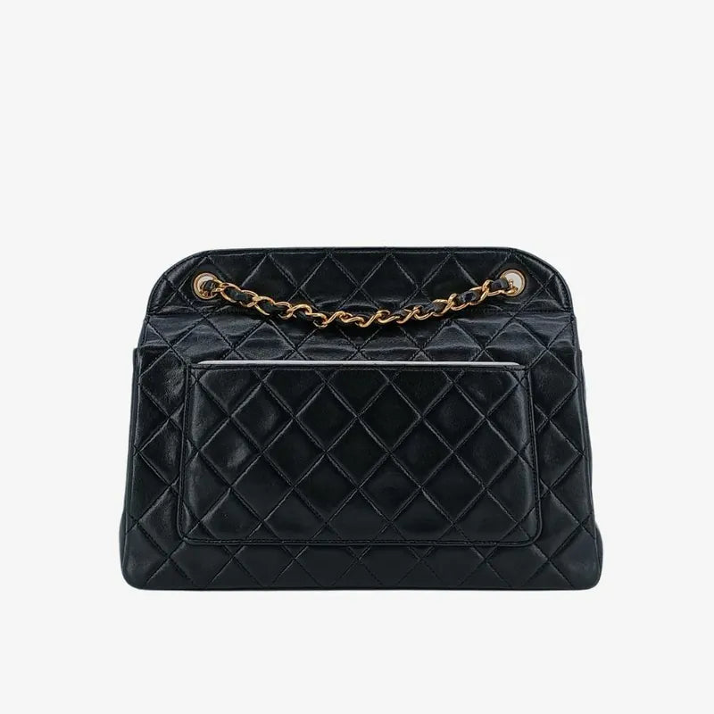 jt887-chanel-vintage-black-lambskin-flap-bag
