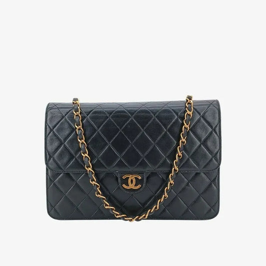 jt149-chanel-vintage-black-lambskin-quilted-flap-bag