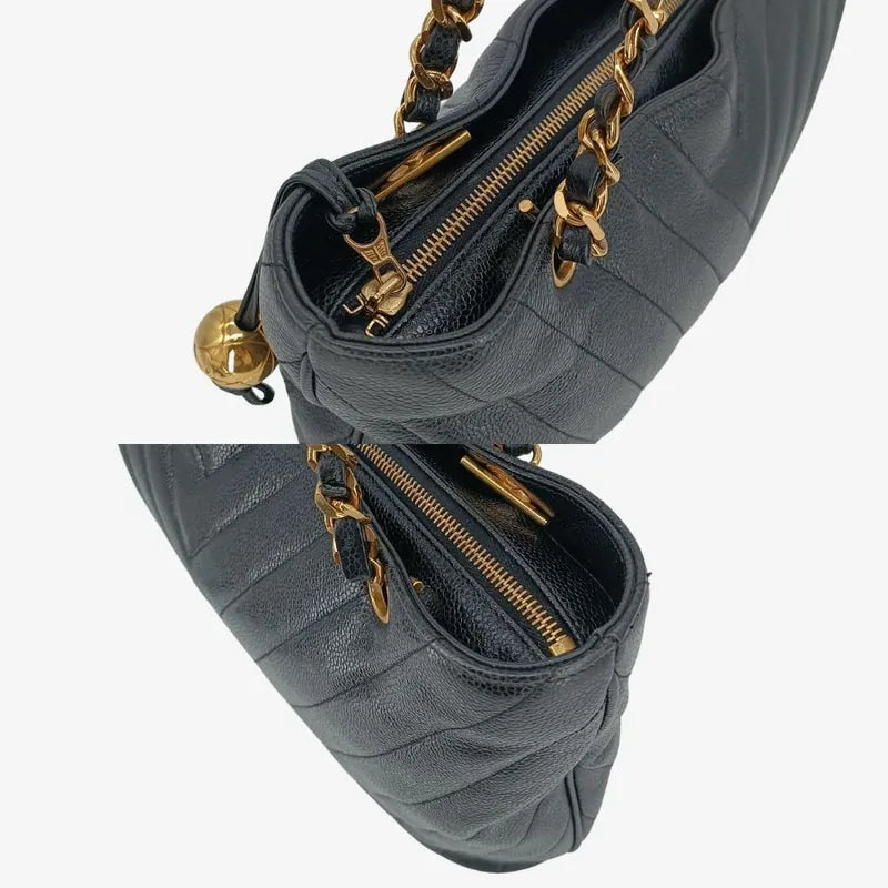 jt518-chanel-vintage-black-caviar-leather-chevron-tote-bag