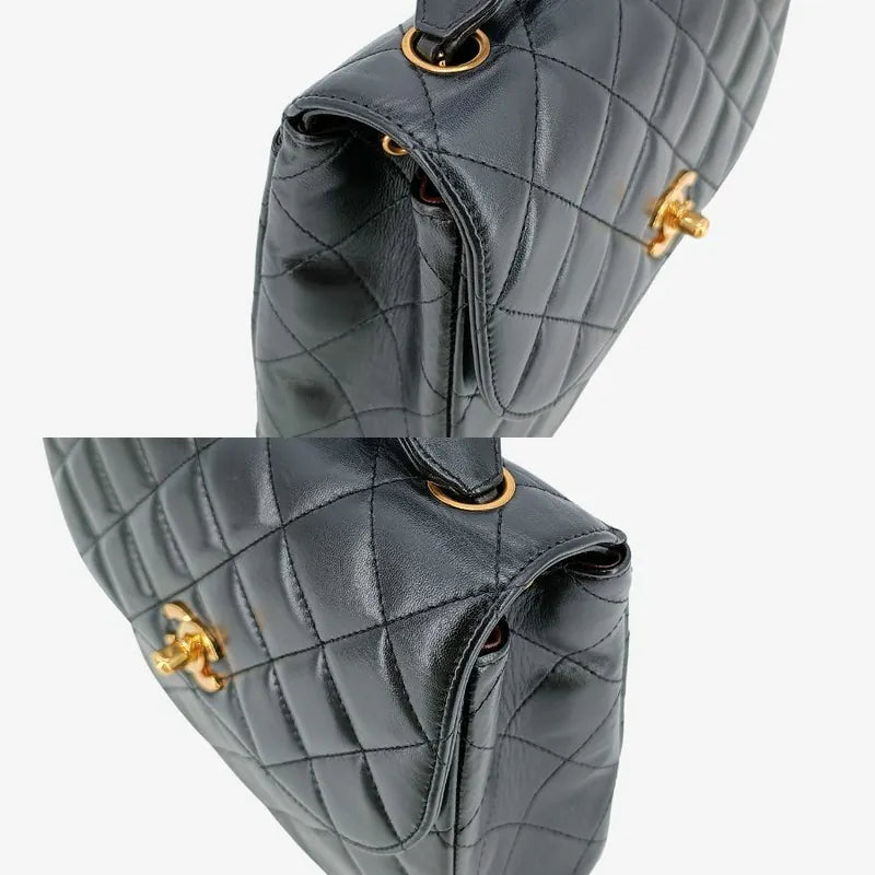 jah125-chanel-vintage-black-lambskin-quilted-flap-bag
