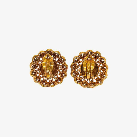 rc324-chanel-vintage-round-gold-plated-clip-on-earrings