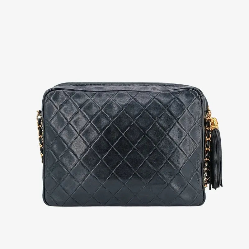 c422-chanel-vintage-black-lambskin-clover-chain-camera-bag