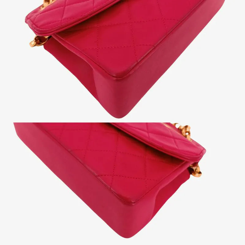 ra627-chanel-vintage-pink-lambskin-gold-chain-flap-bag