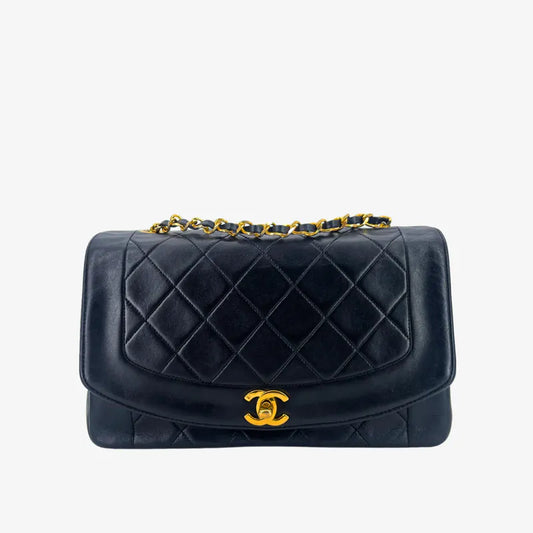 jt893-chanel-vintage-black-lambskin-25cm-diana-flap-bag