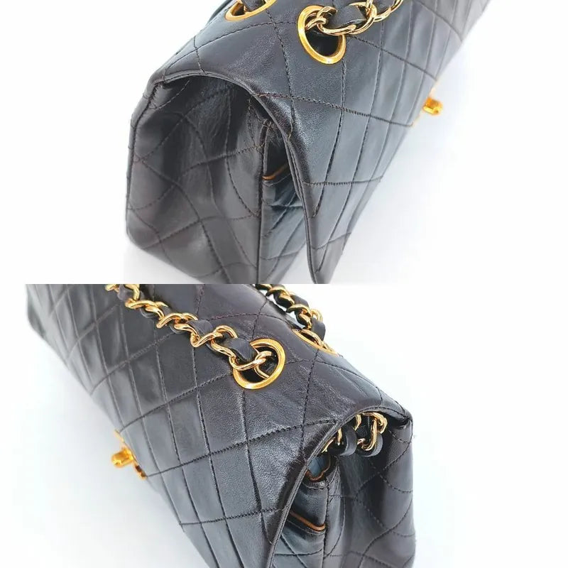 jt575-chanel-vintage-brown-lambskin-25cm-classic-flap-bag