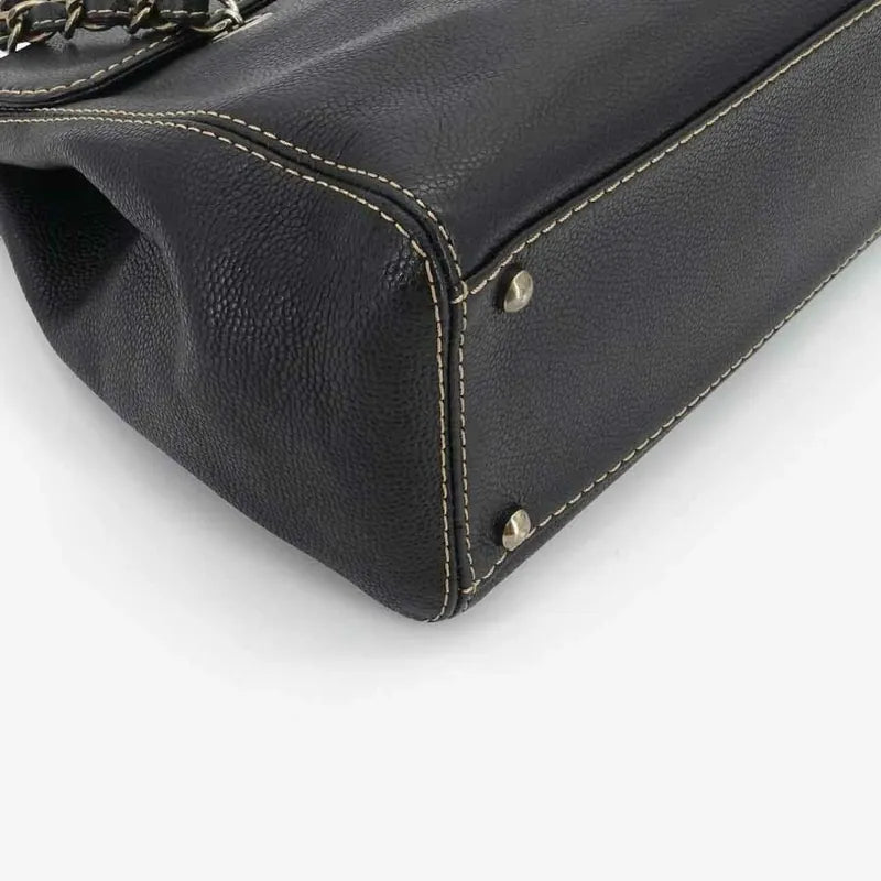 jr710-chanel-vintage-black-caviar-leather-flap-bag