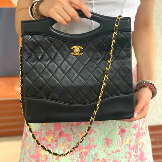 jt070-chanel-vintage-black-lambskin-quilted-31-tote-bag