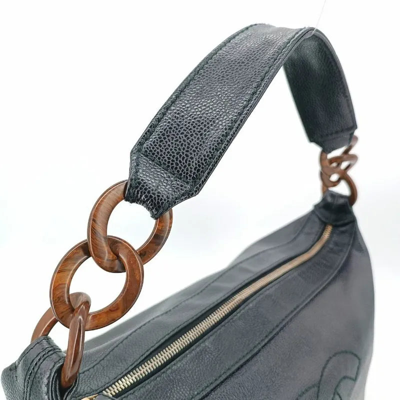 jt621-chanel-vintage-black-caviar-leather-wood-chain-handle-bag