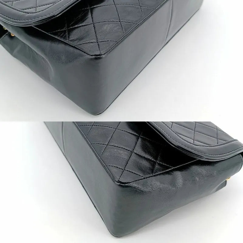 jr533-chanel-vintage-black-lambskin-quilted-flap-bag