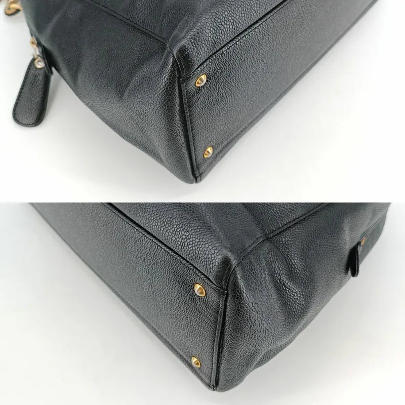 jt013-chanel-vintage-black-caviar-leather-embossed-logo-tote-bag