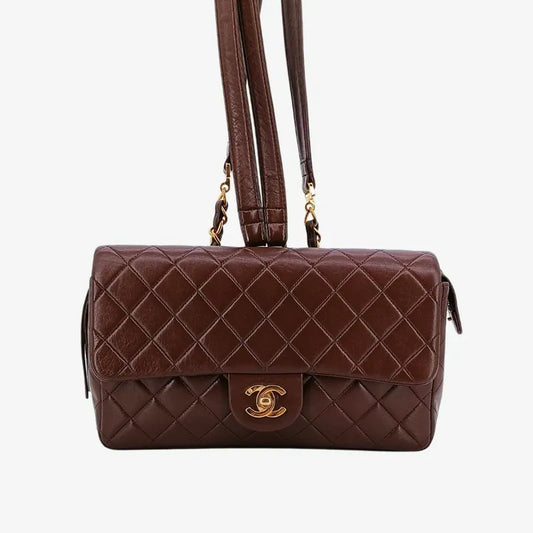 c411-chanel-vintage-brown-lambskin-flap-backpack