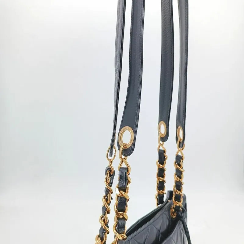 c435-chanel-vintage-black-lambskin-quilted-mini-tote-bag