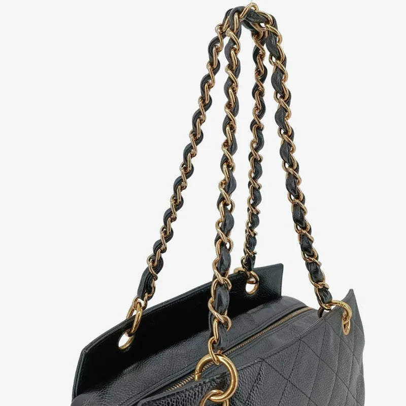 c460-chanel-vintage-black-caviar-leather-ptt-tote-bag
