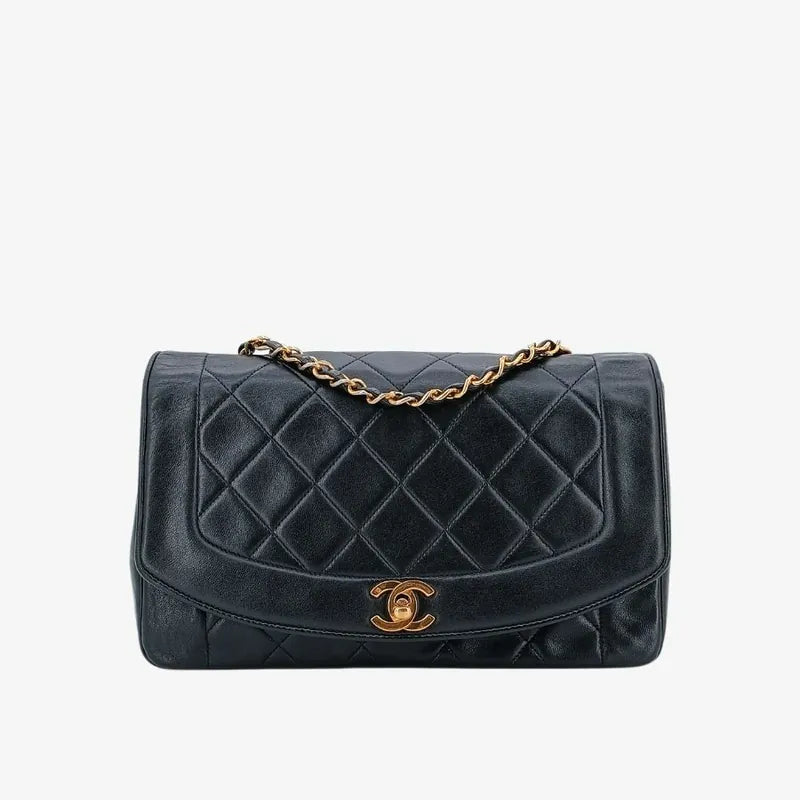 jt737-chanel-vintage-black-lambskin-25cm-diana-flap-bag
