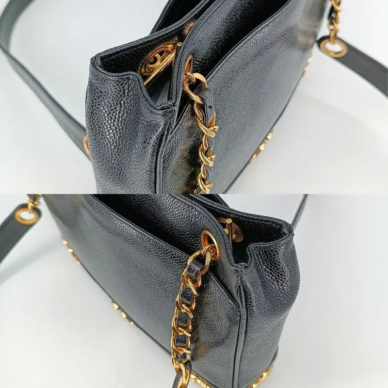 jt494-chanel-vintage-black-caviar-leather-triple-cc-tote-bag