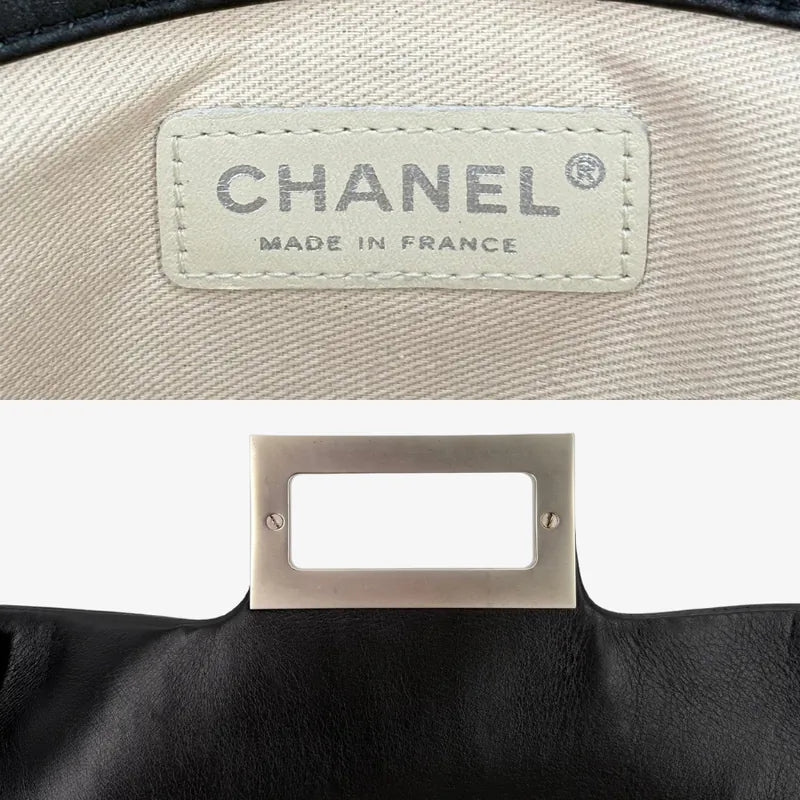 JY558 - CHANEL Vintage Black Calfskin 2.55 Handbag - Lovintage