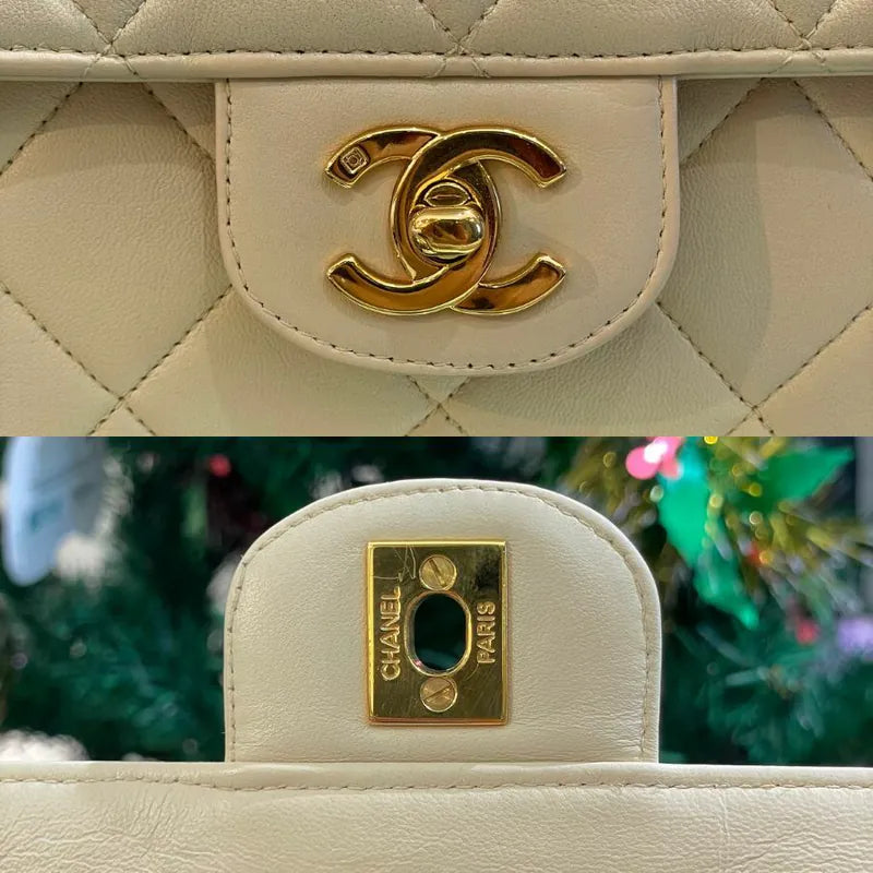 jw479-chanel-vintage-beige-lambskin-quilted-flap-bag