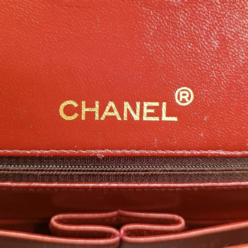 js523-chanel-vintage-black-lambskin-25cm-flap-bag