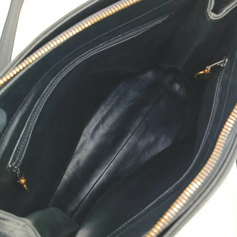 jt031-chanel-vintage-black-caviar-leather-embossed-logo-tote-bag