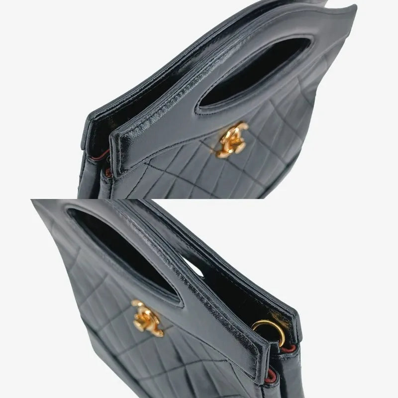 jt301-chanel-vintage-black-lambskin-mini-31-tote-bag