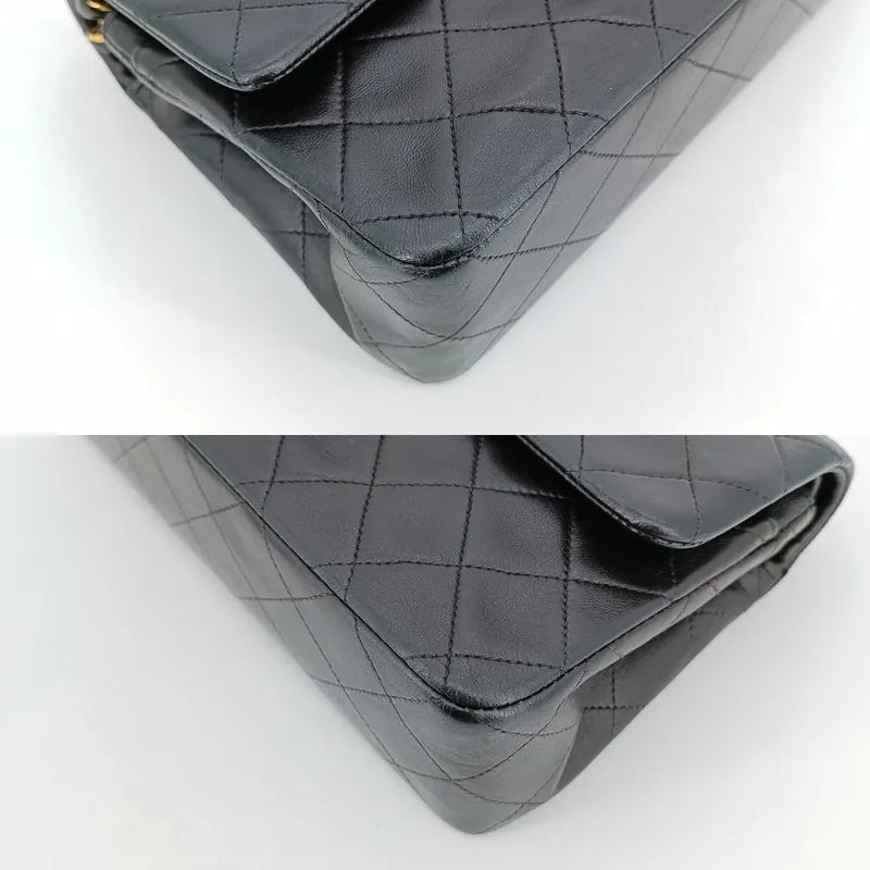 c416-chanel-vintage-black-lambskin-23cm-classic-flap-bag