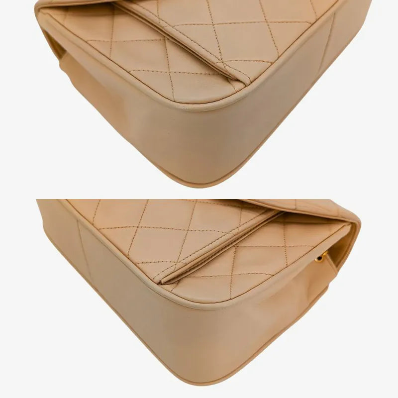 ra822-chanel-vintage-beige-lambskin-gold-chain-flap-bag