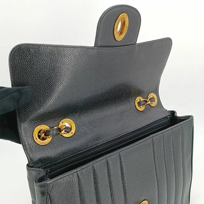 c377-chanel-vintage-black-caviar-leather-vertical-jumbo-flap-bag