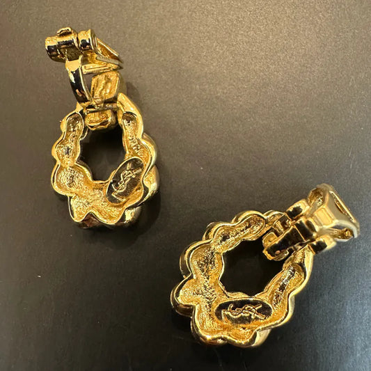 jy331-ysl-vintage-gold-plated-clip-on-earrings