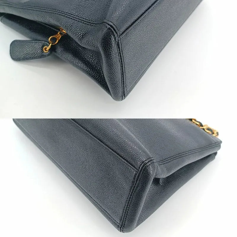 jt048-chanel-vintage-black-caviar-leather-embroidered-logo-tote-bag