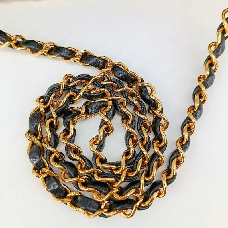 jt444-chanel-vintage-black-lambskin-cross-stripe-flap-bag