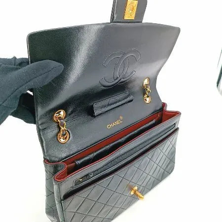 jt006-chanel-vintage-black-lambskin-27cm-classic-flap-bag