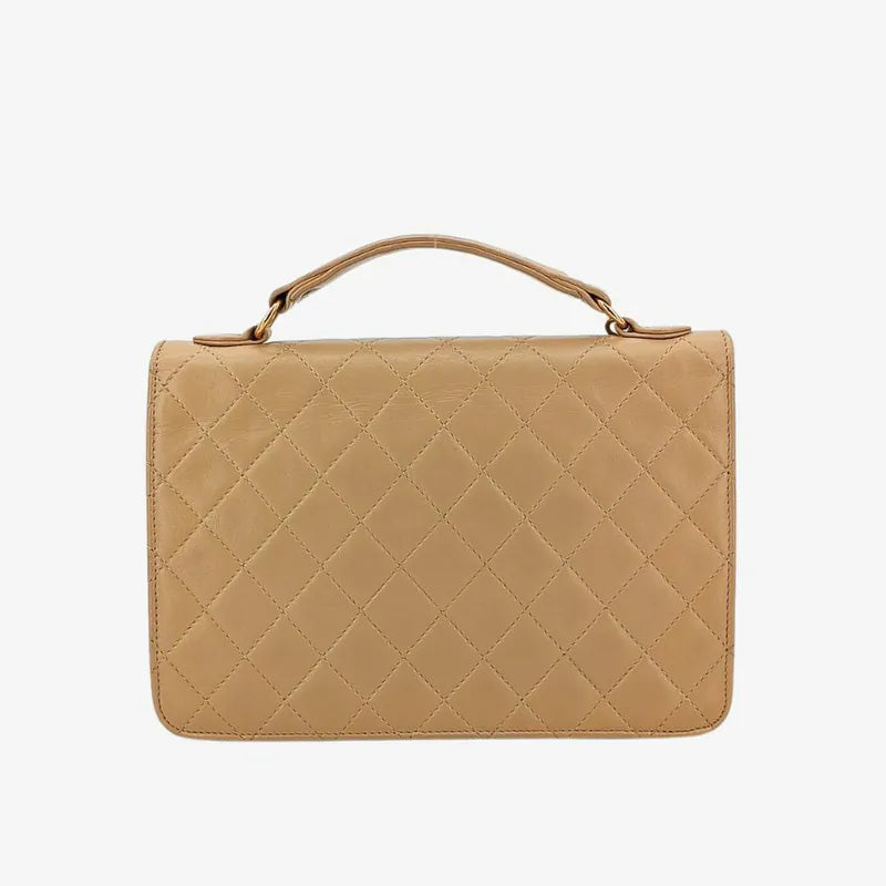 jt968-chanel-vintage-beige-lambskin-double-lock-flap-bag