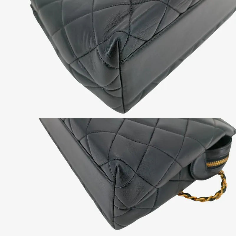 rb913-chanel-vintage-black-lambskin-tote-bag