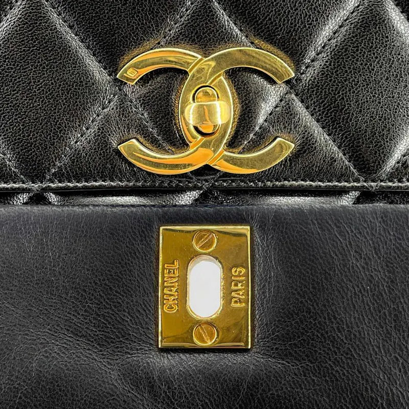 jw874-chanel-vintage-black-lambskin-quilted-tote-bag