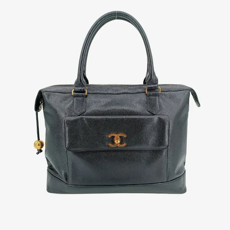 jt026-chanel-vintage-black-caviar-leather-golden-ball-tote-bag