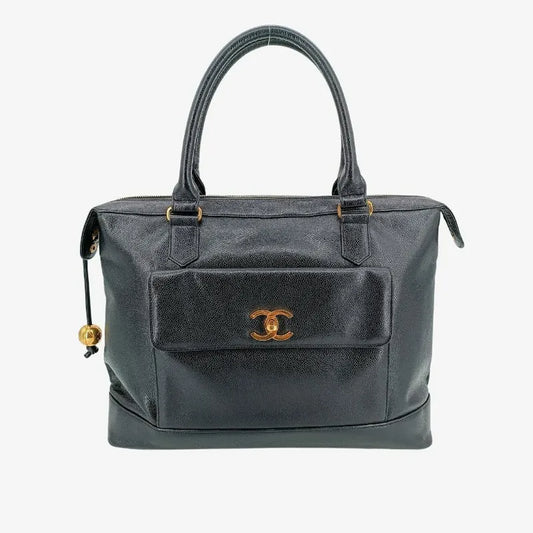 jt026-chanel-vintage-black-caviar-leather-golden-ball-tote-bag