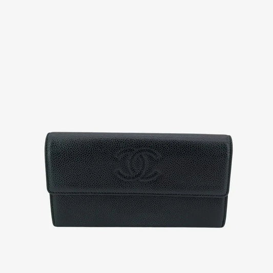 jr543-chanel-black-caviar-leather-long-flap-wallet