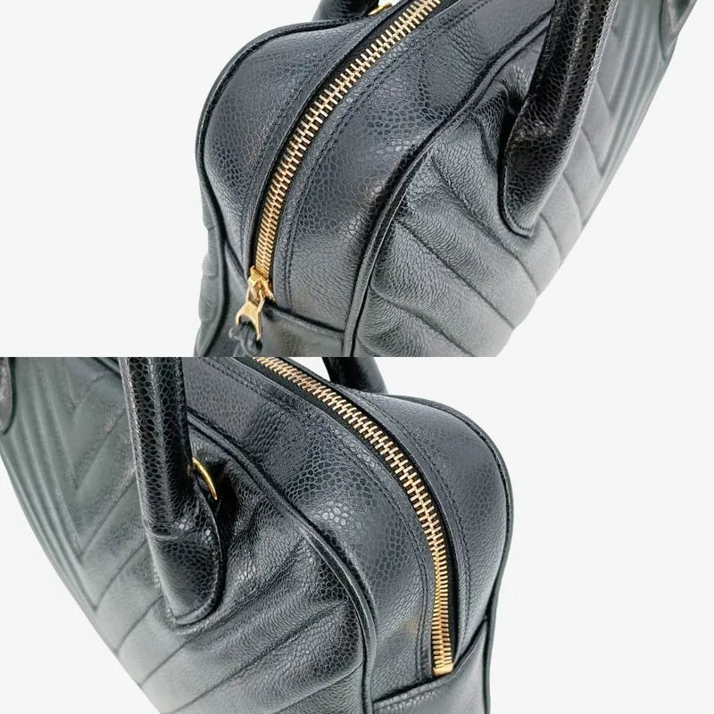 ra316-chanel-vintage-black-caviar-leather-chevron-handbag
