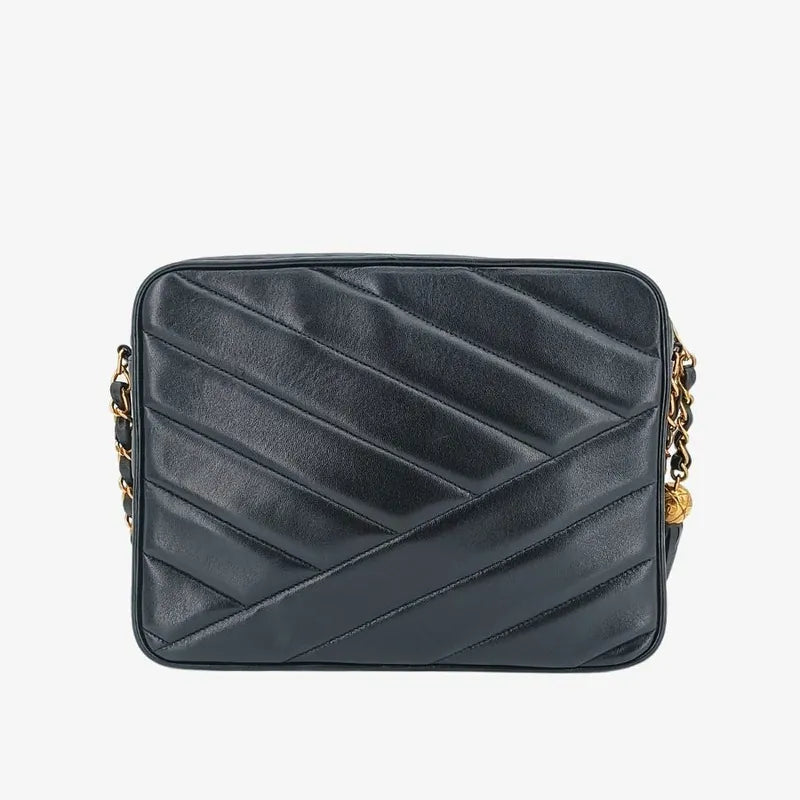 jt785-chanel-vintage-black-lambskin-cross-stripe-camera-bag